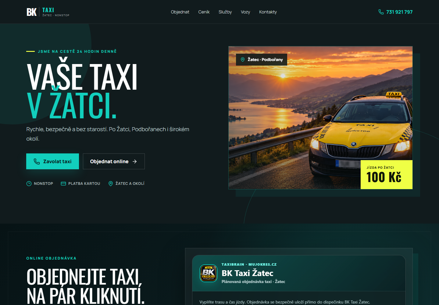 Náhled webu BK Taxi Žatec
